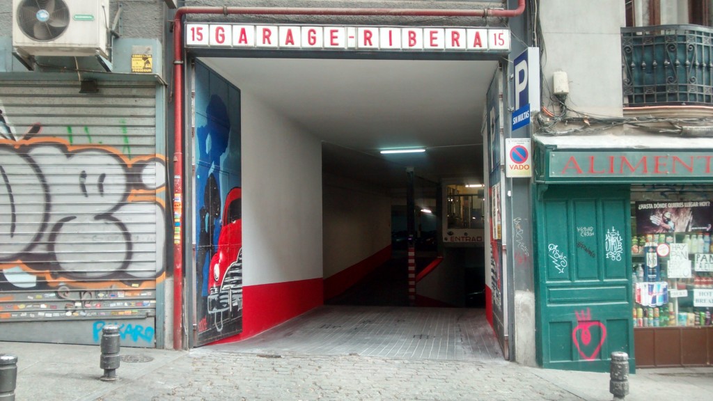 Entrada Boxparking Ribera, La Latina (Madrid)