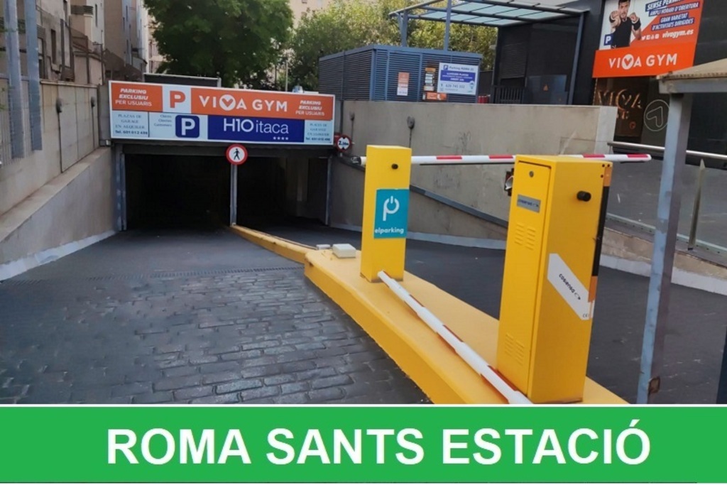 Parking Roma Sants Estació - Salida aparcamiento