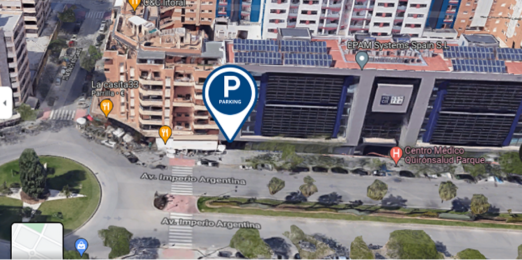 Parking Piscis Center - Acceso Avenida