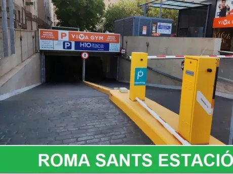 Parking Roma Sants Estació - Salida aparcamiento
